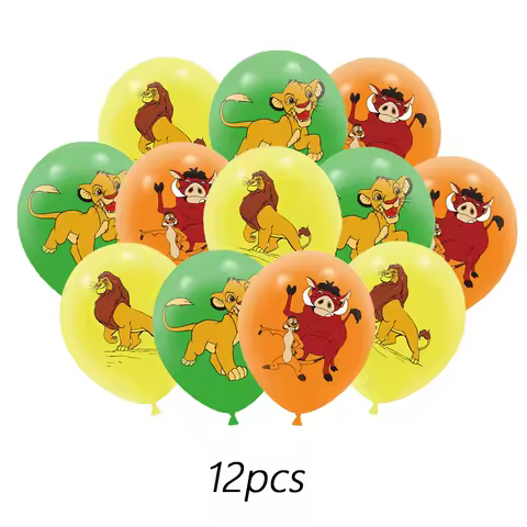 12pcs 12-inch The Lion King birthday party latex balloons, The Lion King birthday party decorative b
