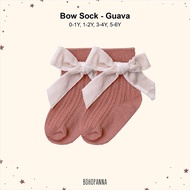 [TOMS] BOHOPANNA (1 pair) BOW SOCK | Baby Kids Socks | Latest Baby Girl Ribbon Socks 0-6 Years