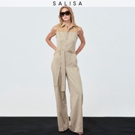 10.10 SALISA - JUMPSUIT FW25 Wool Suede Beige *PRE-ORDER 1 WEEK*  จั้มสูท