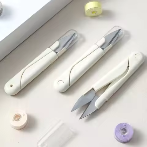 Small Scissors with Lid for Household Textile Pliers, Hand-woven Clothing Store, U-shaped High-value