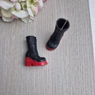 Disney Descendants black red fit barbie curvy Doll Boots / tall