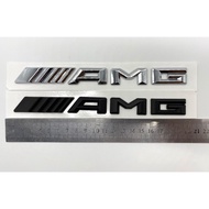 New Mercedes Benz AMG Emblem Logo Chrome / Matt Black AMG Wording Emblem Badge Letter Logo Universal