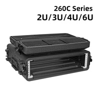 19 Inch Portable Chassis Amplifier Receiver Cabinet PE Plastic Rack Flight Case Microphone Shockproo