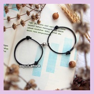 (GET 2) COUPLE BRACELETS / MAGNET COUPLE BRACELETS / NAME INITIAL BRACELETS / PAIR OF COUPLE BRACELE
