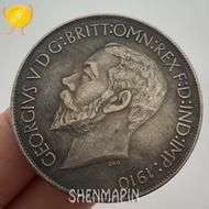 1910 British King George 5 Brass Ancient Silver Commemorative Coins 5 Us Coins Coins Collection Two-