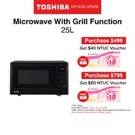 [FREE GIFT]Toshiba MM-EG25P(BK) Black Maldives Commemorative 2 in 1 Microwave Oven with Grill Function 25L