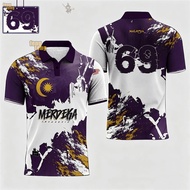 69th Independence Day Birthday Jersey, 2026 Muslim Outfit, Printed POLO Shirt for Malaysia Independe
