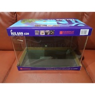 AQUARIUM BENDING IGLASS 450 KANDILA 39L 45X29X30 CM 39 LITER KACA DEPAN PINGGIR LENGKUNG KOLAM HEWAN