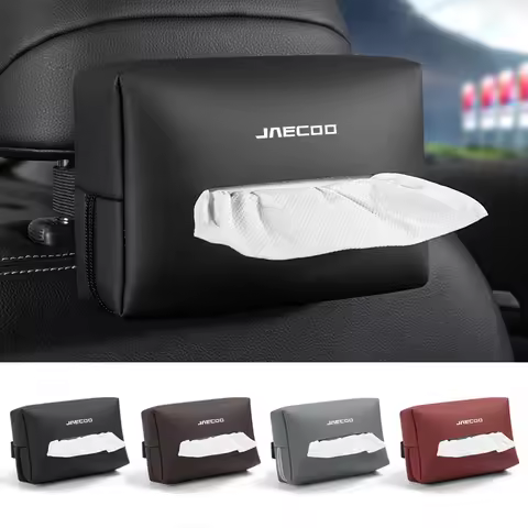Car Tissue Box Car Chair Back Draw Paper Box Leather Accessories For Chery Jaecoo J7 J8 7 Tiggo 8plu