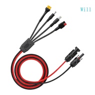 Will MultiInterface Solar Power Cable With DC7909 DC5521 XT60 Connectors Portable Design Solar Charg