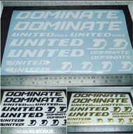 Stiker Sepeda Fixie United Dominate Cutting Stiker Sepeda MTB United