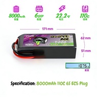 Ovonic Rebel 110C 6S 8S 3600/4200/5300/6000/7000/8000mAh with EC5 plug Lipo Battery for RC Fixed-Win