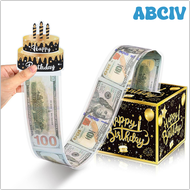 ABCIV Black Gold Surprise Money Drawing Paper Boxes Props Birthday Party Decoration Money Cash Pulling Box Birthday Gift Box Decor LKIUY