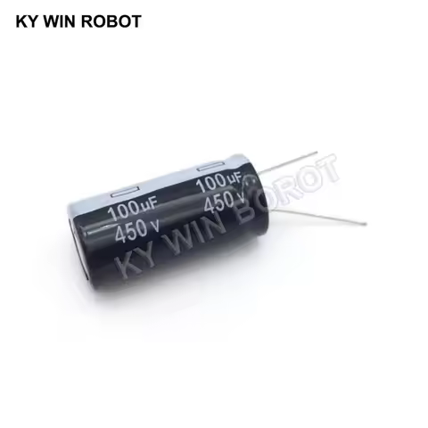 Aluminum Electrolytic Capacitor 450V / 100 UF 450V/100UF Electrolytic Capacitor Size 18*35 mm plug-i