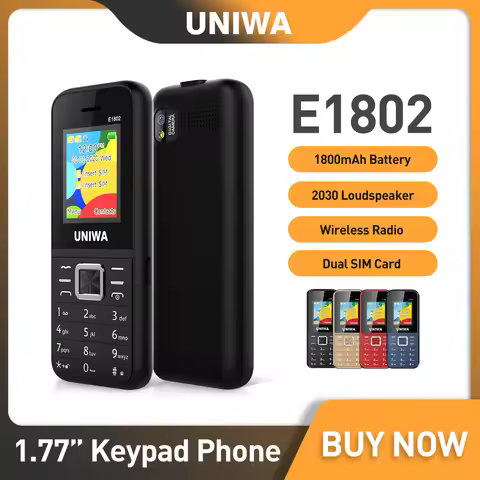 UNIWA E1802 GSM Cellphone 1800mAh Long Standby Wireless FM 1.77 Inch Senior Elder Telephone Push But