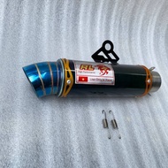Exzos RED LEO open spec Pipe canister only inlet 51mm exhaust Muffler