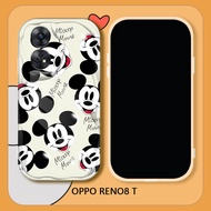 Case For OPPO Reno8 T Reno8 Pro Reno 8T 5G Reno 8 Pro Cartoon Happy Mickey Mouse Phone Case Soft Silicone Wave Edge Back Cover Casing