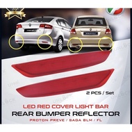 Lampu Bumper Belakang Rear Bumper Reflector Led Red Cover Light Bar For【PROTON PREVE / SAGA BLM / FL