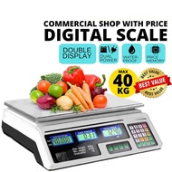 40kg Electronic Digital Price Computing Rechargeable Supermarket Counting Scale with License