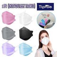 TipToe KF94 1Pc Korean Single Pack Facemask Individually Sealed Mask High Quality Anti Virus