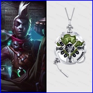 BY2 LOL Arcane League of Legends Ekko Stopwatch Necklace Children Birthday Gifts Game Peripherals