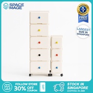 SPACE MAGE 15cm/25cm Movable Slim Drawer Cabinet Gap Storage Cabinet Rack Narrow Home Organizer