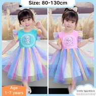 Dress Elsa Frozen Kids Girl Birthday Dress Baby Girl Tutu Princess Dress for Kids Baju Dress Frozen Budak Perempuan