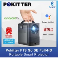 POKITTER F1S smart projector, runs Android, has youtube. connects to phone screen
