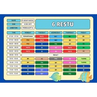 Editable School Timetable – Template Canva + Print Ready (Version Sek Keb & Sek Agama)
