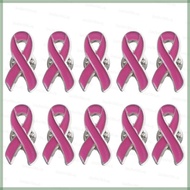 As Pack of 10pcs Pink Ribbon Lapel Pin Breast Cancers Research and Awareness Brooch