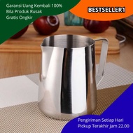 Milk Jug Latte Art Espresso Frother – Stain-Resistant Stainless Steel Coffee Pitcher, Precision Funn