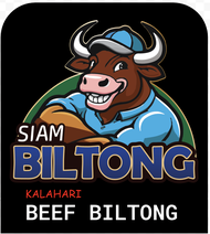 Siam Biltong Beef biltong. Sliced. South African Dried beef with a thin layer of fat.. 250 - 1000 g