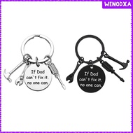 [Wenodxa] FatherS Day Gifts Keychain from Children for Daddy Him Wedding