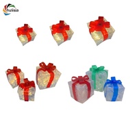 [chulisia] LED Lighted Favor Boxes Christmas Decorative Clear Bowknot Favor Boxes for
