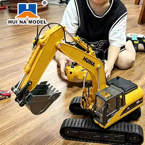 Huina1535 Remote Control Excavator 1/14 Engineering Vehicle 2.4Ghz RC Car 15 Channel Truck Car Model