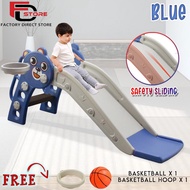 FDS Mini Bear Children Slide Playground Indoor Home DIY Kids Slide Toys With Safety Guard Fence For 