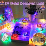 Deepavali Lights 2M 10LED Metal Fairy Lights Battery Operated 1mode Diwali lights for diwali deepava