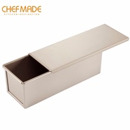 CHEFMADE Mini Loaf Pan with Cover 0.66Lb Dough Capacity Non-stick Rectangle Smooth Toast Box WK9403