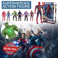 MARVEL Avengers Movie Superheroes Hulk Iron Man Captain America Figure PVC Ironman Action W1W2