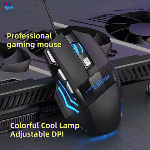 MINGCVIL Mouse adjustable DPI USB Gaming Mouse RGB Backlit Ergonomic Game Mice 7D Esports Wired Mous