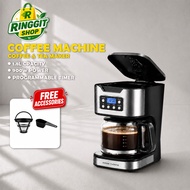 Ringgit Shop Smart Digital Coffee & Tea Maker with Programmable Timer (1.8L)/12 CUPS Coffee Machine 