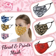 🌸ETHEREAL FASHION🌸 Floral Mask Prints Mask  FREE Filter Pad Reusable Mask Face Covering Fashion Mask Cotton Mask