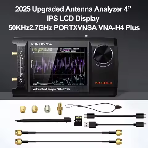 NanoVNA-H4 Plus VNA Vector Network Analyzer Antenna Ham Radio +5000mAh Battery