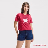 Penshoppe Warm Wishes Whisper Kisses Relaxed Graphic T-shirt For Women [Tshirt, T shirt]