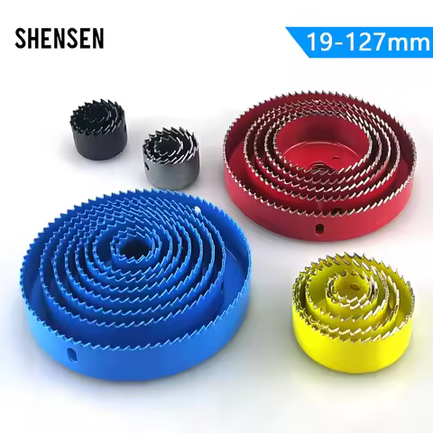 19-127mm Hole Saw Set Saw Cup Wood Crown Drill Bit For Gypsum Board Wood PVC Plastic Density Board M