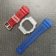 CASIO GSHOCK DW 5600 GWX GRX GB 5600 GW 5000 JELLY DOFF MATTE BEZEL STRAP red blue white