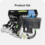 Anern Solar Power Flashlight Portable Solar Lighting System Emergency Lighting Fixtures with 3 Bulbs