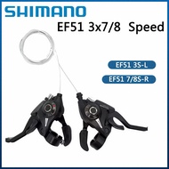 Shifter EF51 3X7 3x8 Speed Brake lever Combo Shifter MTB Bike 7 8 Speed Shifter