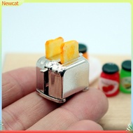 {Newcat}  Dollhouse Bread Machine Miniature Bread Maker Miniature Bread Machine with Toast Plate for Dollhouse Kitchen Decor Mini Toaster Bread Maker Dollhouse Accessories