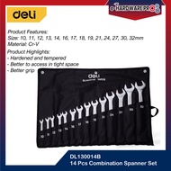 DELI Combination Spanner Set DL130014B — 14 Pcs Combination Spanner Set (10–32 mm)